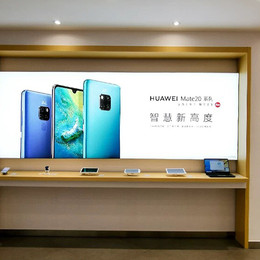 wall standing display cabinet in phone store