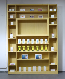 wall standing accessories display cabinet